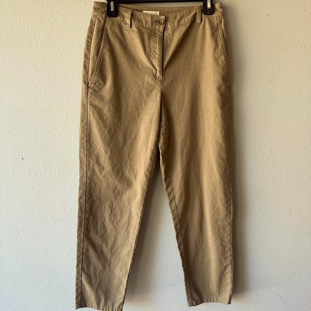Eileen Fisher Tan Relaxed Fit Trousers